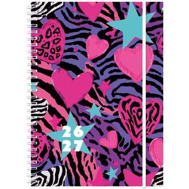 SIMPLEX Schüleragenda Touch 26/27 500431.27 1W/2S 17M Heart ML 12x16.5cm