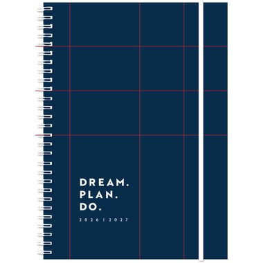 SIMPLEX Schüleragenda Joy Plus 26/27 500423.27 1W/2S 17M dunkelblau 14.8x21cm