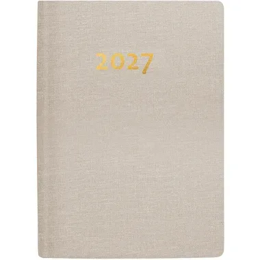 BIELLA Taschenagenda Memento 2027 825401100027U 1W/2S beige ML 10.1x14.2cm
