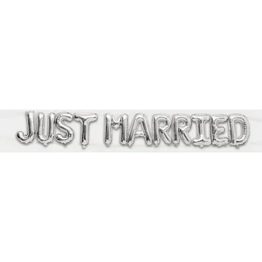 RICO DESIGN Folienballon 36cm, 11 Stück 81000.02.41 Just Married silber
