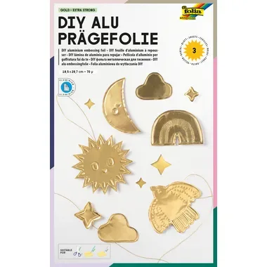 Folia Prägefolie Gold | 30 × 19 cm | 3 Stück