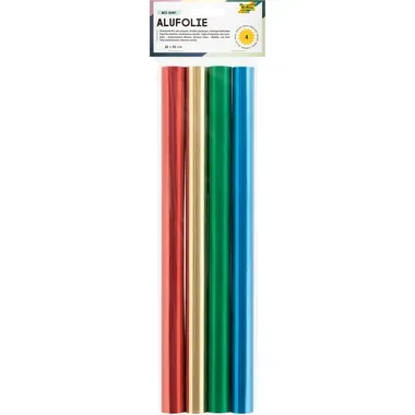 Folia Alufolie in Kleinrolle Farbig | 30 × 50 cm