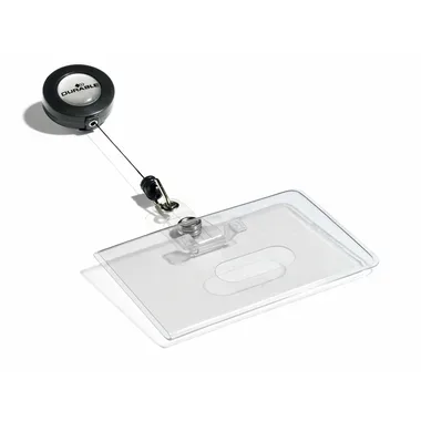 DURABLE Namensschild f&uuml;r Badge 85x54mm 801619 10 St&uuml;ck ausziehbar -80cm