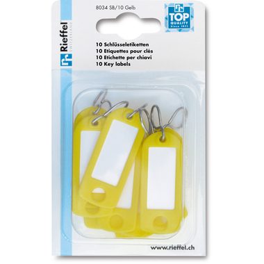 RIEFFEL Schl&uuml;sseletiketten 8034SB/10 10 St&uuml;ck gelb