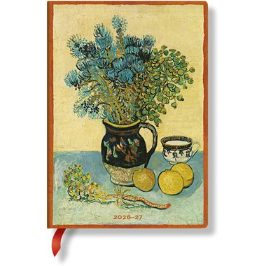 PAPERBLANKS Agenda Nature Morte Midi 26/27 DF2029-6 1W/2S 13M FR HOR HC 13x18cm