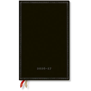 PAPERBLANKS Agenda Black Ed. Maxi 26/27 DF2030-2 1W/2S 13M FR Ver HC 13.5x21cm