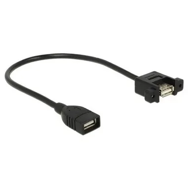 Delock USB-Kabel USB 2.0 USB-A Buchse, USB-A Buchse 0.25 m Schwarz 85105