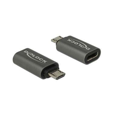 Delock USB 2.0 Adapter [1x USB 2.0 Stecker Micro-B - 1x USB-C® 3.1 Buchse] 65927 0 mm