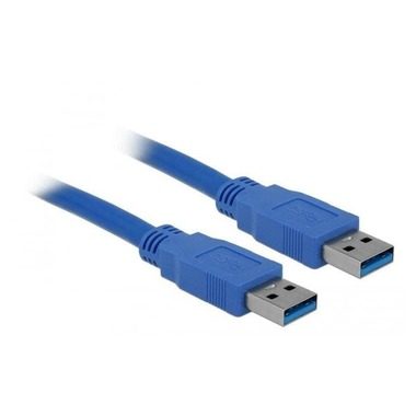 Delock USB-Kabel USB 3.2 Gen1 USB-A Stecker, USB-A Stecker 1.00 m Blau vergoldete Steckkontakte 82534