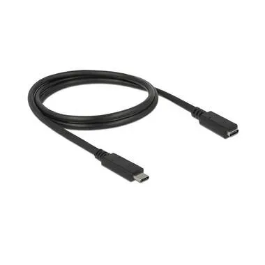 Delock USB-Kabel USB 3.2 Gen1 USB-C® Stecker, USB-C® Buchse 1.00 m Schwarz 85533