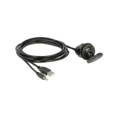 Delock USB 2.0-Einbaukabel EASY-USB USB-A/Klinke - USB-A/Klinke 2 m