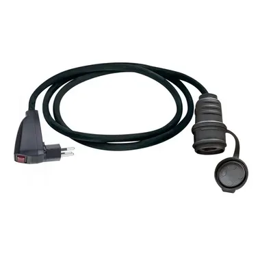 Brennenstuhl 1132932 Strom Verlängerungskabel Schwarz 1.5 m H05VV-F 3G 1,5 mm² mit Reset-Schalter