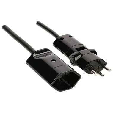 Max Hauri 139645 Strom Verlängerungskabel Schwarz 5.00 m