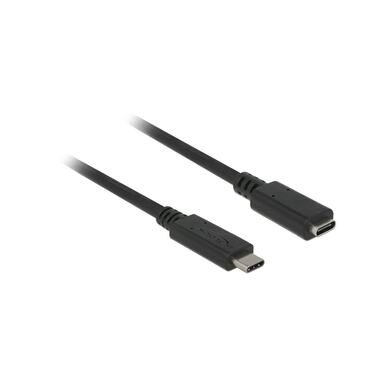 Delock USB-C® Kabel USB-C® Stecker, USB-C® Buchse 0.50 m Schwarz 85532