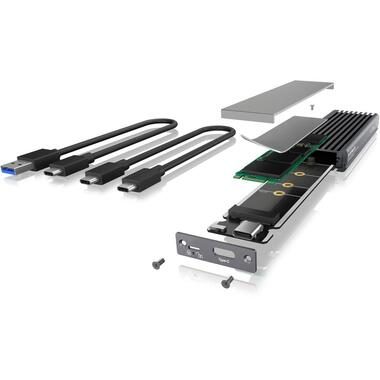 ICY BOX External case M.2NVMe & SATA IB-1817MC-C31 SSD mit USB-C 10GBit/s