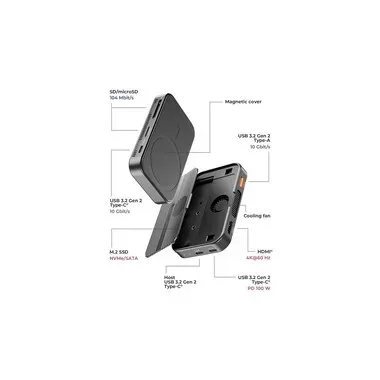 ICY BOX 7-in-1 DockingStation with IB-DK4071M-CU31 magnetic M.2 SSD bay
