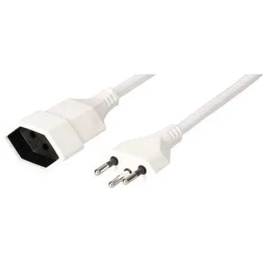 Max Hauri 168160 Strom Verlängerungskabel Weiß 3 m H05VV-F 3G 1 mm²