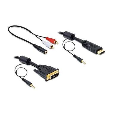 DeLock - Kabel HDMI - DVI-D Cinch, Schwarz, One Size
