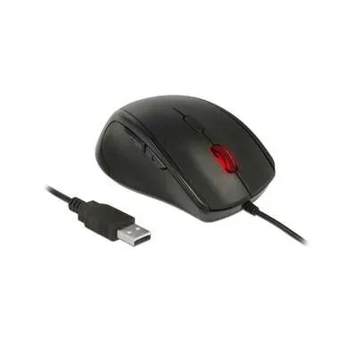 DeLock - Ergonomische Maus 12548 für Linkshänder, Schwarz