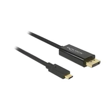 Delock USB-C® / DisplayPort Adapterkabel USB-C® Stecker, DisplayPort Stecker 3.00 m Schwarz 85257 vergoldete