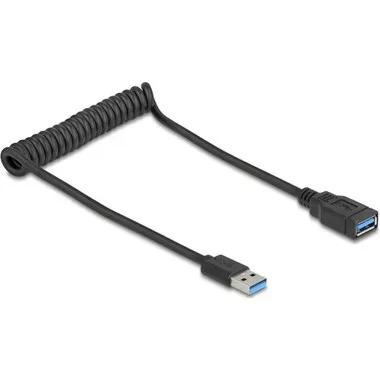 Delock USB 3.0-Spiralkabel USB-A - USB-A 0.6 m
