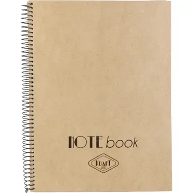 ANCOR Spiralbuch Hardcover A4 114799 Kraft, liniert 80 Blatt