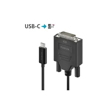 PureLink - Kabel IS2211-010 USB Type-C - DVI-D, Schwarz, One Size
