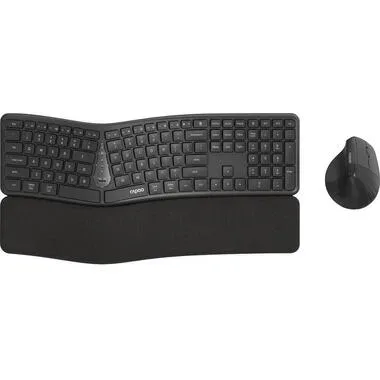 RAPOO 8810M Ergonomic Deskset 13115 Wireless, Grey
