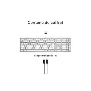 Logitech MX Keys S for Mac - PALE GREY - CH Kabellose Tastatur 920-011628 – Tastatur/Keyboard – space grau
