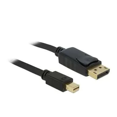 Delock Mini-DisplayPort / DisplayPort Anschlusskabel Mini DisplayPort Stecker, DisplayPort Stecker 1 m Schwarz 82698