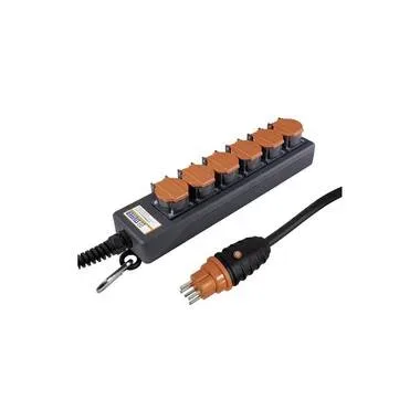 STEFFEN Industrie-Steckerleiste Professional 6x T15 IP55, 5 m