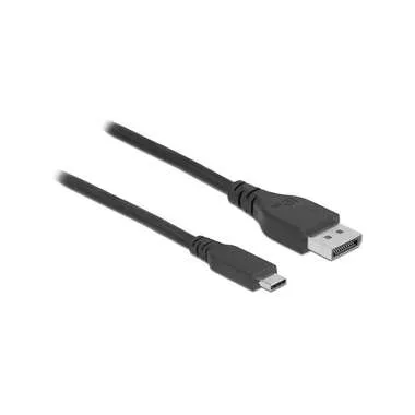 DeLock - Kabel Bidirectional, 8K 60Hz USB Type-C - DisplayPort, Schwarz, One Size