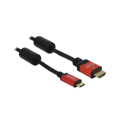 Delock Kabel 4K 30Hz HDMI - Mini-HDMI (HDMI-C), 3 m, Rot