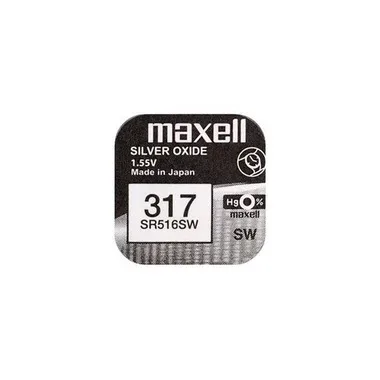 Maxell Europe LTD. Knopfzelle 317 SR516SW , 10 Stück