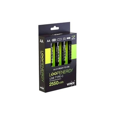 VERICO LoopEnergy Akku USB-C 1UDBT-A1WEAC AA/LR06 (1700mAh) 4 St&uuml;ck