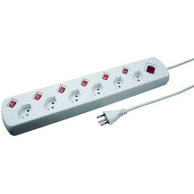 STEFFEN Steckdosenleiste 1,5m 207601216S weiss 6 Stecker