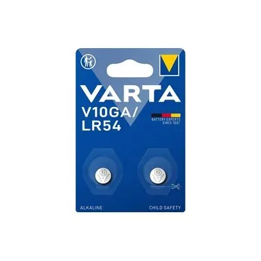 VARTA - V10GA / LR54 1,5 V Alkaline-Batterie, 2er-Pack, LR54/189
