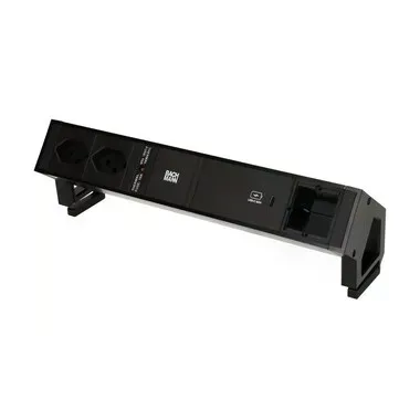 Bachmann Tischsteckdosenleiste DESK2 2x T13 1x USB C 60W 1x Leer, Sw