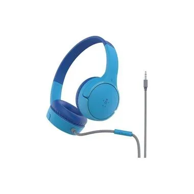 Belkin SoundForm Mini On Ear Headset kabelgebunden Blau Lautstärkebegrenzung