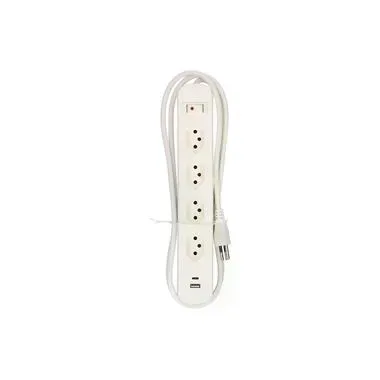 Max Hauri 165433 Steckdosenleiste mit Schalter Weiß CH-Stecker 1 St.