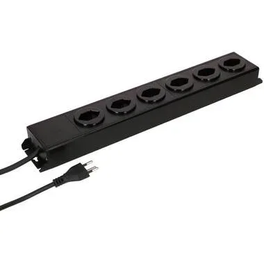 Max Hauri Steckdosenleiste Power Line 6x Typ 13 Schwarz