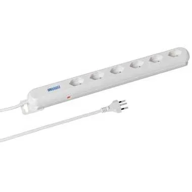 Steffen Steckdosenleiste Linea Plus Weiss | 6 × T13 | 3 m