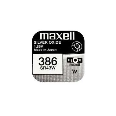 Maxell Europe LTD. Knopfzelle 386 SR43W , 10 Stück