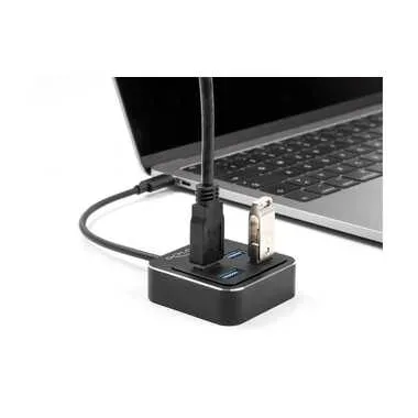 DeLock - USB 3.2 Gen 2 USB Type  Câ„¢ Hub mit 4 x USB Typ  A Buchse, Schwarz