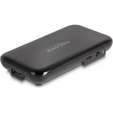 DeLock - 7 Port USB 3.2 Gen 2 Hub mit 4 US, Schwarz