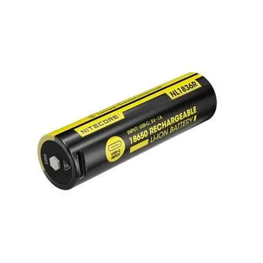 Nitecore Akku NL1836R Li-Ion Typ 18650 mit USB-C 3600 mAh, 1 Stück