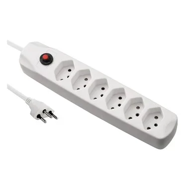 FURBER.power Steckdosenleiste mit Überlastschutz 6x T13 Weiss