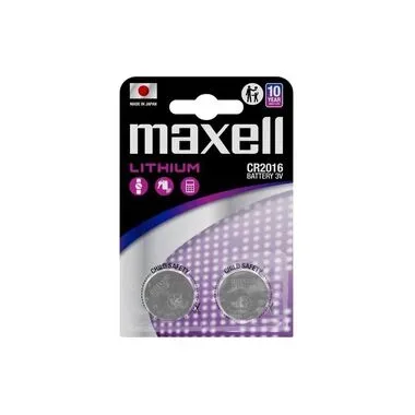Maxell Europe LTD. Knopfzelle CR2016 , 2 Stück