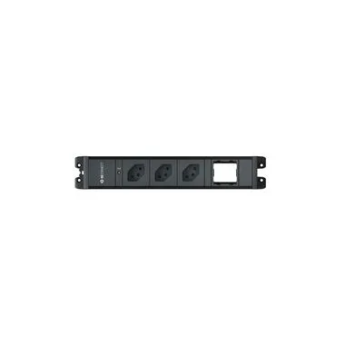 max connect Steckdoseneinheit CUBO 3x T13, Leermodul Schwarz