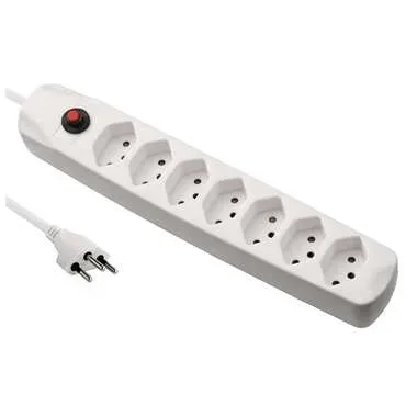 FURBER.power Steckdosenleiste mit Überlastschutz 7x T13 Weiss
